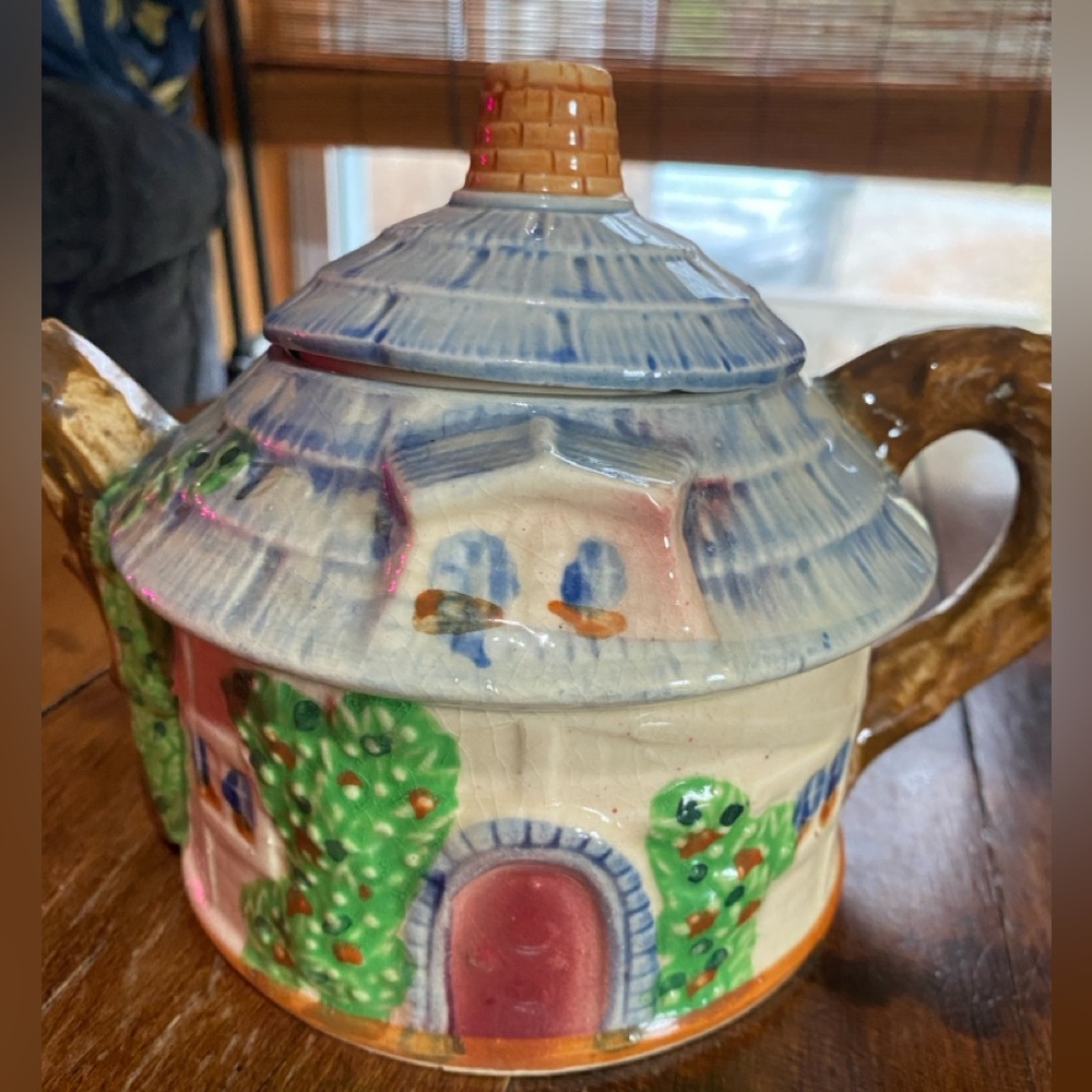 Vintage 1950’s Japanese Thatched Roof Cottage TeaPot